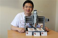 Dr Liang Hao, lead scientist from the University of Exeter project that created the 3D chocolate printing machine being demoed at NextGen Bristol Dr Liang Hao, lead scientist from the University of Exeter project that created the 3D chocolate printing machine being demoed at NextGen Bristol