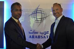 Khalid Balkheyour, CEO of Arabsat and Serge Van Herck, CEO of Newtec at IBC Khalid Balkheyour, CEO of Arabsat and Serge Van Herck, CEO of Newtec at IBC