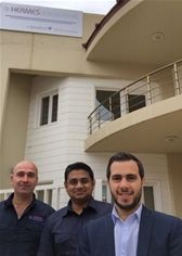 From left to right: Firas Kamil, Senior VSAT Engineer, Erbil; Navin Michael, Technical Project Manager, Middle East; and Osama Oulabi, Business Unit Manager, Middle East From left to right: Firas Kamil, Senior VSAT Engineer, Erbil; Navin Michael, Technical Project Manager, Middle East; and Osama Oulabi, Business Unit Manager, Middle East