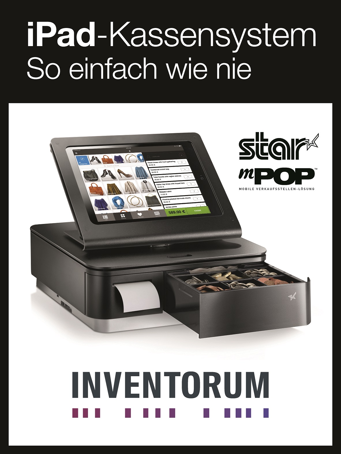 INVENTORUM_Star INVENTORUM zeigt sein leistungsstarkes iPad POS System zusammen mit Star auf der EuroCIS 2018 - Halle 9 / A14