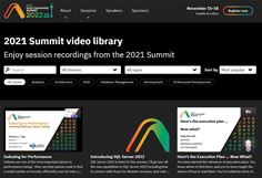The new video library of 2021 PASS Data Community Summit sessions