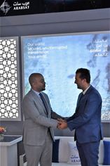 Wael Al Buti, VP & Chief Commercial Officer at Arabsat, and Jo De Loor, VP Market Development at Newtec Wael Al Buti, VP & Chief Commercial Officer at Arabsat, and Jo De Loor, VP Market Development at Newtec