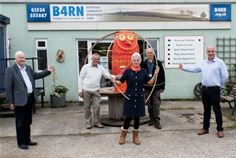 Barry Forde, CEO of B4RN; Frank Brown, B4RN Volunteer; Chris Conder, B4RN Founder; and Will Dehany, B4RN Volunteer Coordinator; celebrating with Simon Wade, Emtelle Sales Manager Barry Forde, CEO of B4RN; Frank Brown, B4RN Volunteer; Chris Conder, B4RN Founder; and Will Dehany, B4RN Volunteer Coordinator; celebrating with Simon Wade, Emtelle Sales Manager