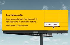 Rows billboard outside Microsoft offices Rows billboard outside Microsoft offices