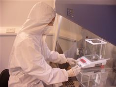 Cleanroom cabinet in the cytotoxic laboratory Cleanroom cabinet in the cytotoxic laboratory