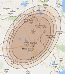 Arabsat 5C coverage in Iraq and Afghanistan Arabsat 5C coverage in Iraq and Afghanistan
