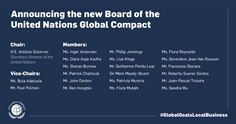 New Board of the United Nations Global Compact New Board of the United Nations Global Compact