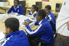 Field trials in Western Cape testing the Yazmi e-learning platform based on Yazmi's satellite-enabled Odyssey™ tablet, photo © Yazmi Field trials in Western Cape testing the Yazmi e-learning platform based on Yazmi's satellite-enabled Odyssey™ tablet, photo © Yazmi
