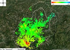 *Solid white line: area of interest provided by counterpart *1
*Dotted line: estimated suburban area (5km buffer)*1 Counterpart: persons or institutions in charge of site as it pertains to international collaboration and cooperation