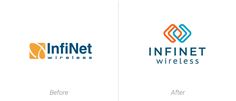 Infinet Wireless' old and new logo Infinet Wireless' old and new logo