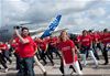 Flash mob at the Paris Air Show Le Bourget