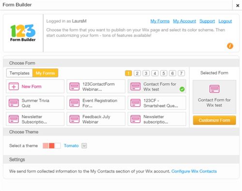 123contactform launches updated 123formbuilder for wix com wix contact form