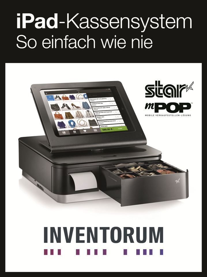 INVENTORUM-Star-image INVENTORUM zeigt sein leistungsstarkes iPad POS System in Kombination mit Star´s mPOP™ im Star Micronics Showroom in Frankfurt